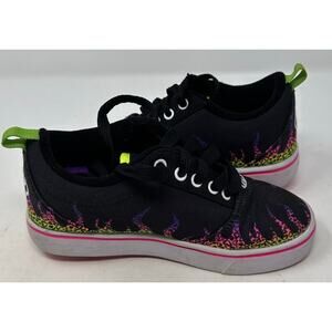 Heelys Youth Pro 20‎ Prints Wheeled Skate Shoes Black Colored Flames Size 1